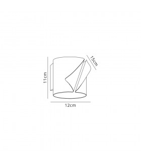 Wall Lamp, 1 x 7W LED, 3000K, 490lm, Sand White, Polished Chrome - 2