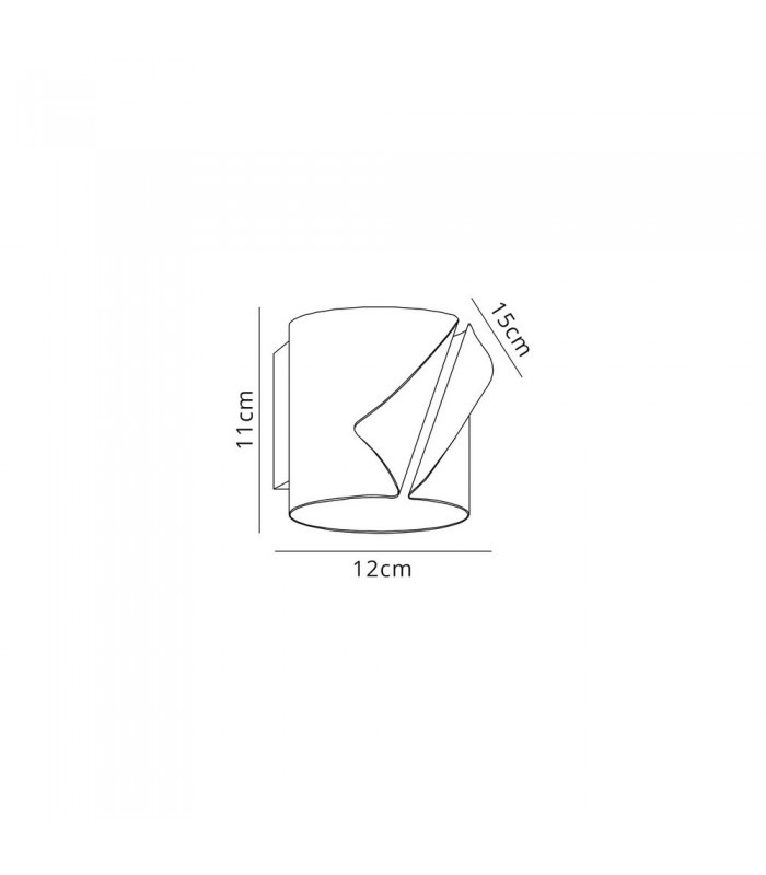Wall Lamp, 1 x 7W LED, 3000K, 490lm, Sand White, Polished Chrome - 2