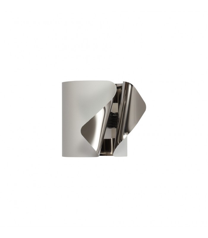 Wall Lamp, 1 x 7W LED, 3000K, 490lm, Sand White, Polished Chrome - 3