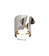 Wall Lamp, 1 x 7W LED, 3000K, 490lm, Sand White, Polished Chrome - 4