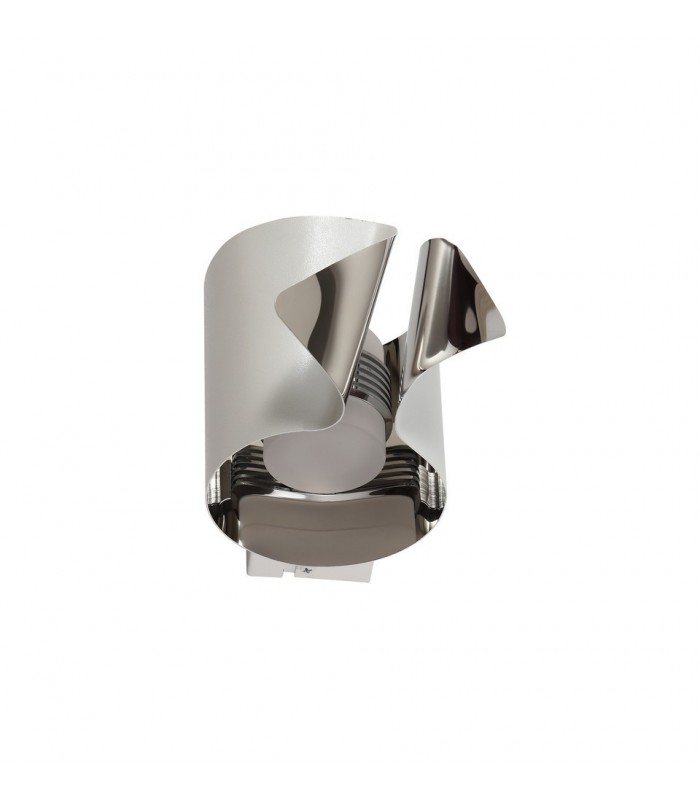Wall Lamp, 1 x 7W LED, 3000K, 490lm, Sand White, Polished Chrome - 5