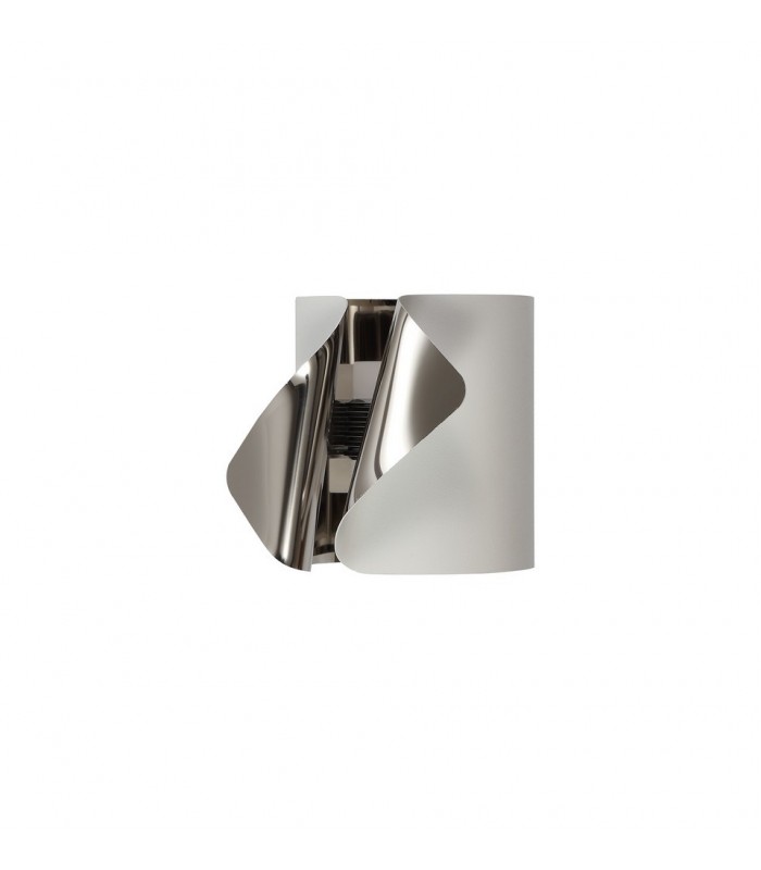 Wall Lamp, 1 x 7W LED, 3000K, 490lm, Sand White, Polished Chrome - 7