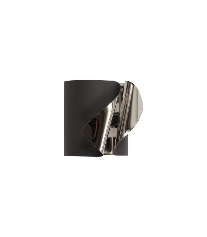 Wall Lamp, 1 x 7W LED, 3000K, 490lm, Sand Anthracite, Polished Chrome - 3