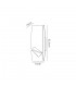 Wall Lamp, 1 x 10W LED, 3000K, 700lm, Sand White, Polished Chrome - 2