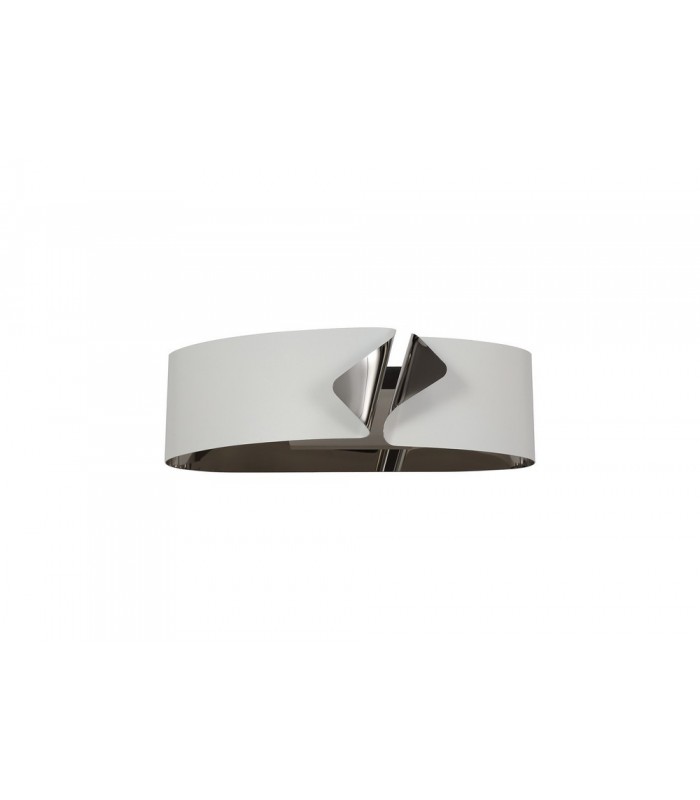 Wall Lamp, 1 x 10W LED, 3000K, 700lm, Sand White, Polished Chrome - 3