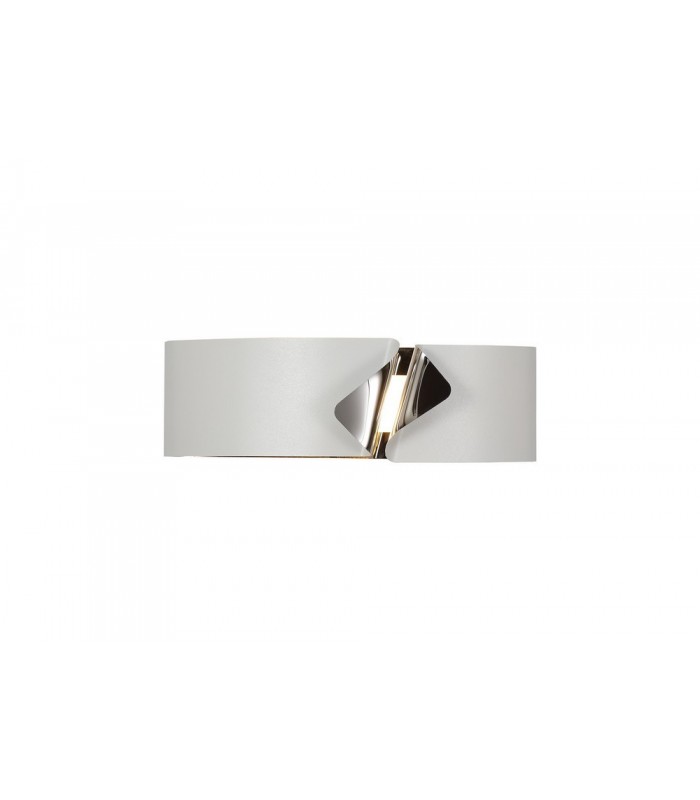 Wall Lamp, 1 x 10W LED, 3000K, 700lm, Sand White, Polished Chrome - 4