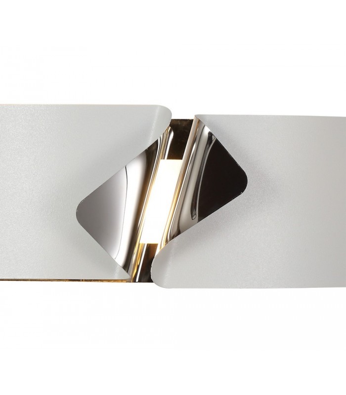 Wall Lamp, 1 x 10W LED, 3000K, 700lm, Sand White, Polished Chrome - 6