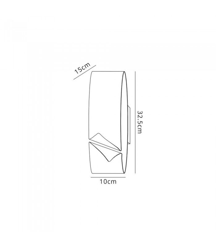 Wall Lamp, 1 x 10W LED, 3000K, 700lm, Sand Anthracite, Polished Chrome - 2
