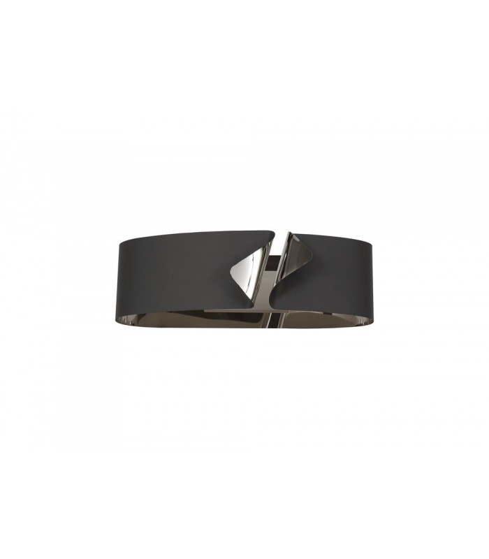 Wall Lamp, 1 x 10W LED, 3000K, 700lm, Sand Anthracite, Polished Chrome - 3