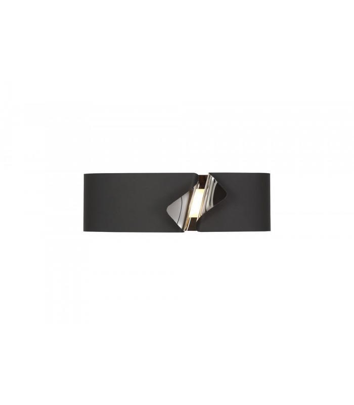 Wall Lamp, 1 x 10W LED, 3000K, 700lm, Sand Anthracite, Polished Chrome - 4