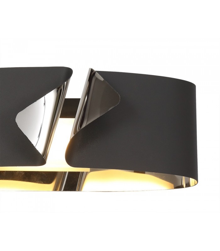 Wall Lamp, 1 x 10W LED, 3000K, 700lm, Sand Anthracite, Polished Chrome - 8