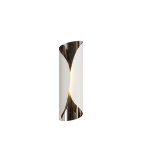 Wall Lamp, 1 x 7W LED, 3000K, 700lm, Sand White, Polished Chrome - 1