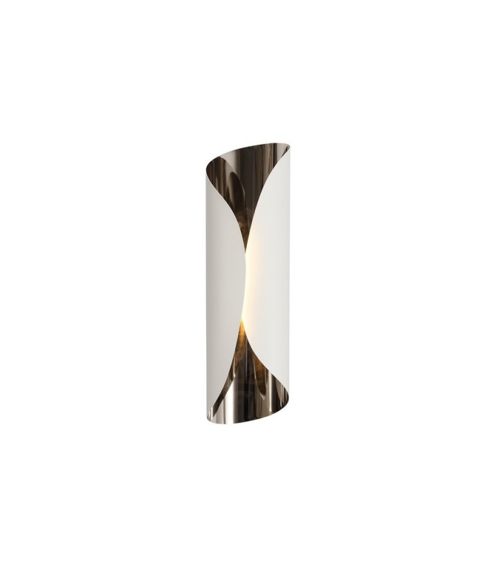 Wall Lamp, 1 x 7W LED, 3000K, 700lm, Sand White, Polished Chrome - 1