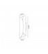 Wall Lamp, 1 x 7W LED, 3000K, 700lm, Sand White, Polished Chrome - 2