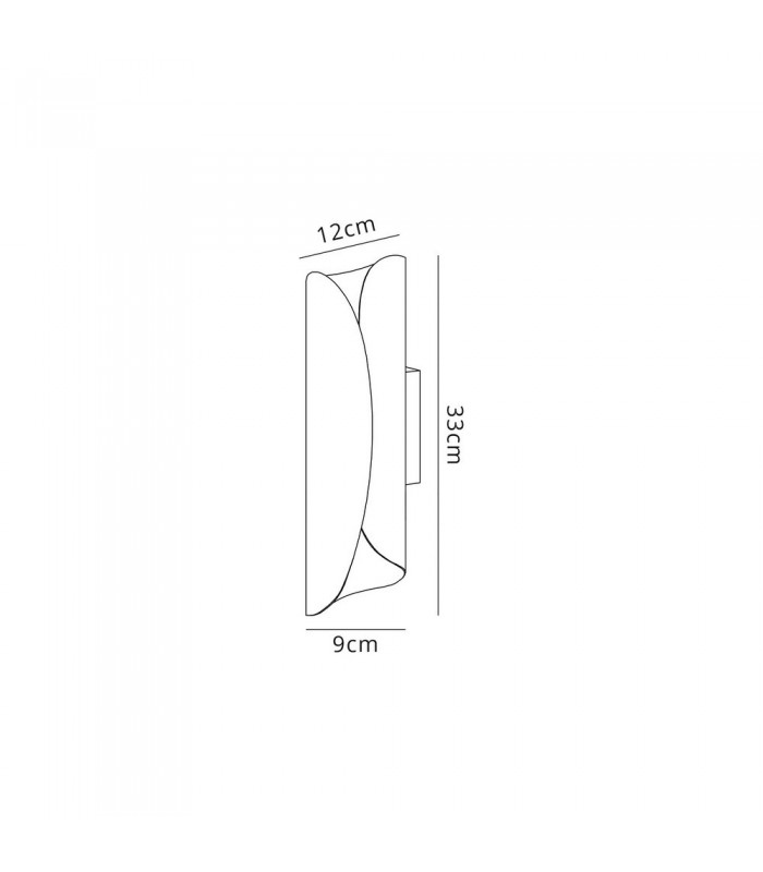 Wall Lamp, 1 x 7W LED, 3000K, 700lm, Sand White, Polished Chrome - 2