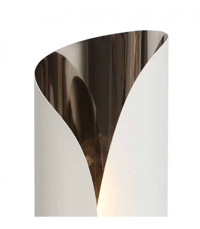 Wall Lamp, 1 x 7W LED, 3000K, 700lm, Sand White, Polished Chrome - 4