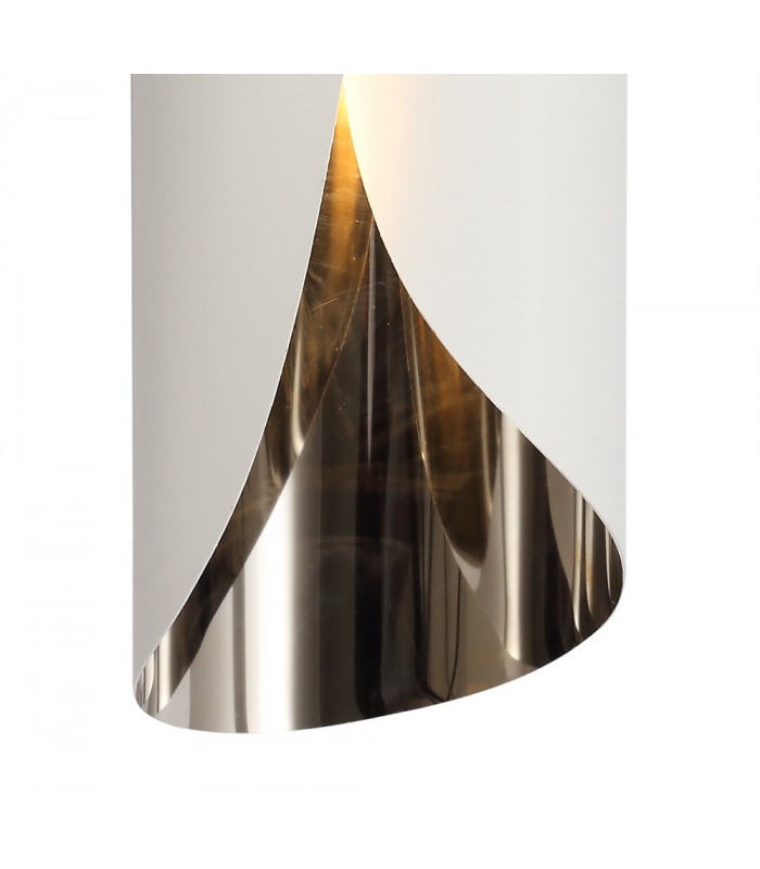 Wall Lamp, 1 x 7W LED, 3000K, 700lm, Sand White, Polished Chrome - 6