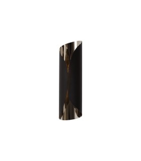 Wall Lamp, 1 x 7W LED, 3000K, 700lm, Sand Black, Polished Chrome - 1