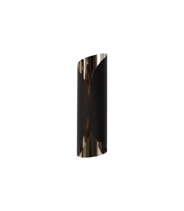 Wall Lamp, 1 x 7W LED, 3000K, 700lm, Sand Black, Polished Chrome - 1