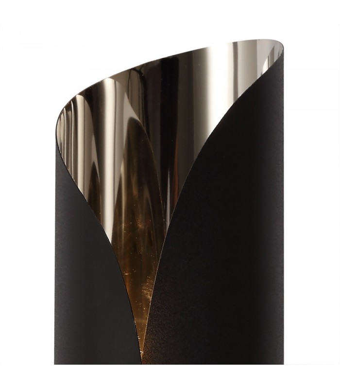 Wall Lamp, 1 x 7W LED, 3000K, 700lm, Sand Black, Polished Chrome - 4
