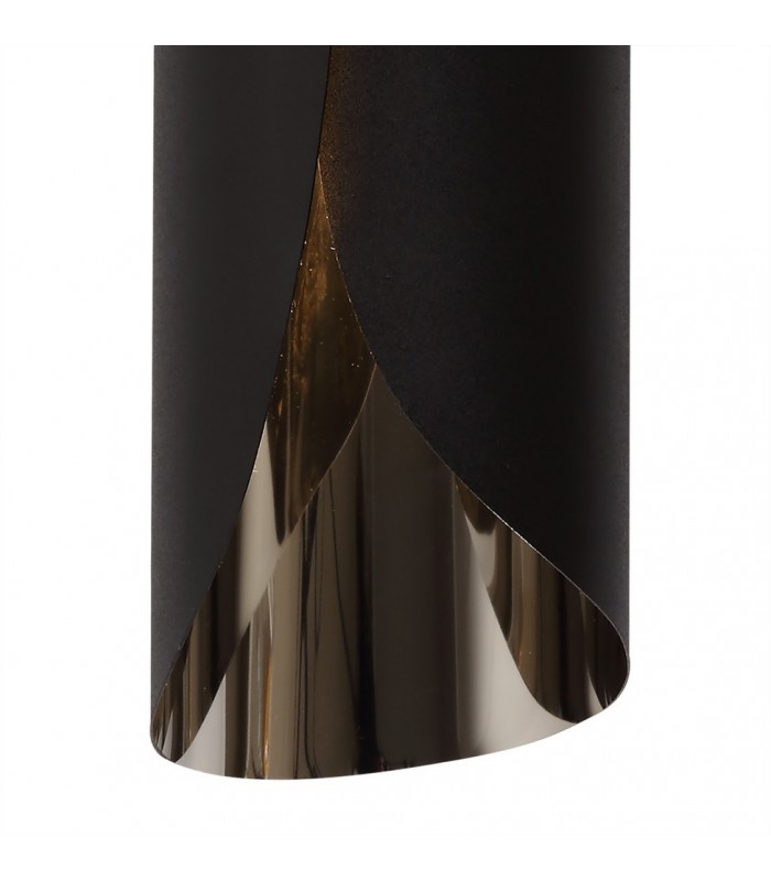 Wall Lamp, 1 x 7W LED, 3000K, 700lm, Sand Black, Polished Chrome - 6