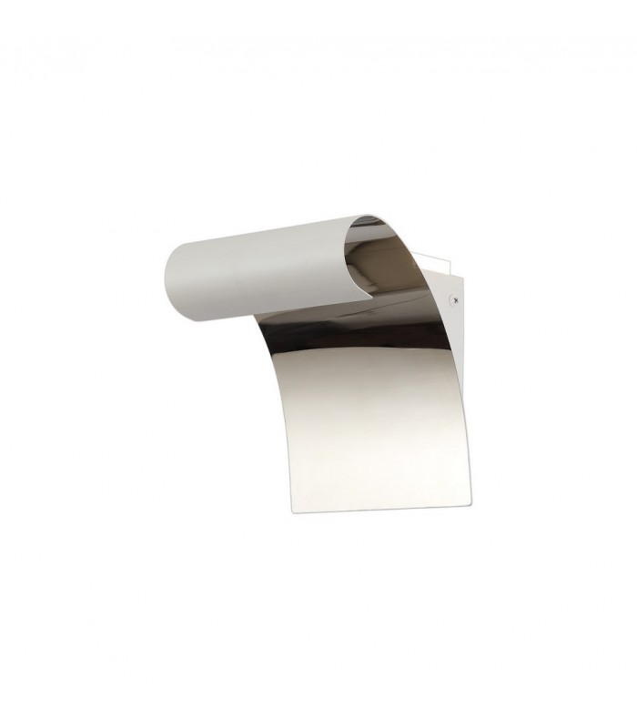 Wall Lamp, 1 x 8W LED, 3000K, 560lm, Sand White, Polished Chrome - 1