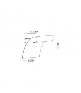 Wall Lamp, 1 x 8W LED, 3000K, 560lm, Sand White, Polished Chrome - 2