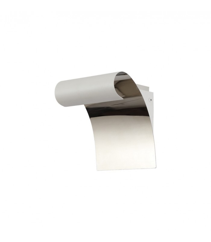 Wall Lamp, 1 x 8W LED, 3000K, 560lm, Sand White, Polished Chrome - 3