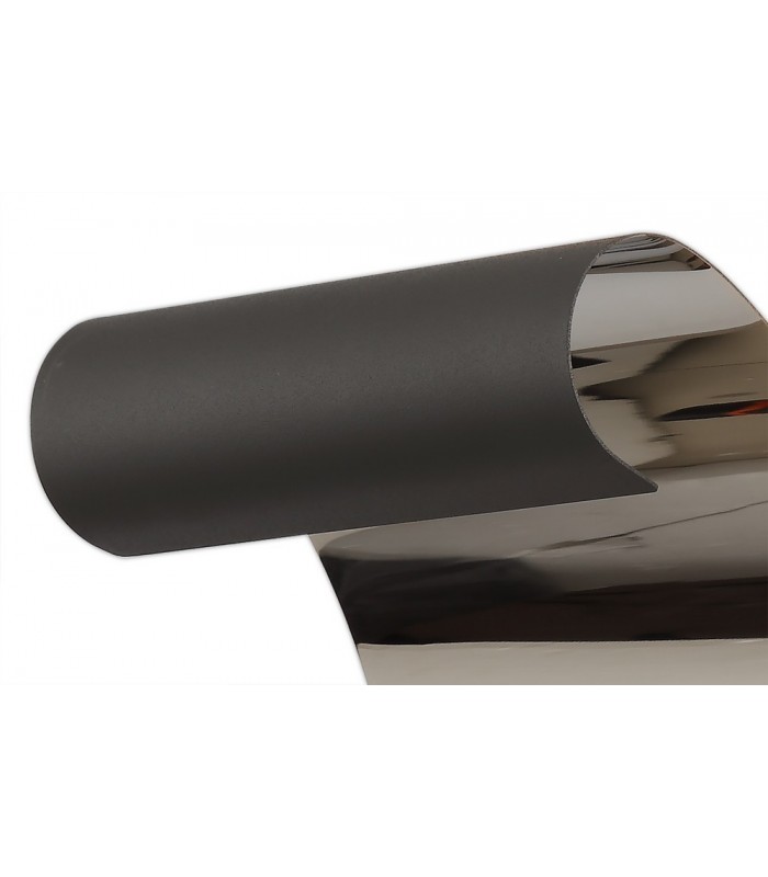 Wall Lamp, 1 x 8W LED, 3000K, 560lm, Sand Anthracite, Polished Chrome - 4