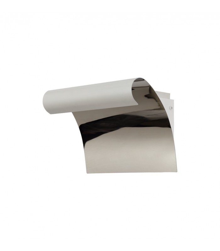 Wall Lamp, 1 x 12W LED, 3000K, 840lm, Sand White, Polished Chrome - 3