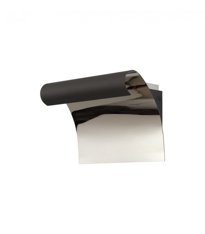 Wall Lamp, 1 x 12W LED, 3000K, 840lm, Sand Anthracite, Polished Chrome - 3