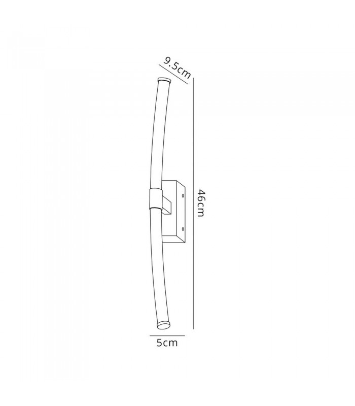 Bathroom Wall Lamp Small, 2 x 4W LED, 3000K, 560lm, IP44, Polished Chrome - 2
