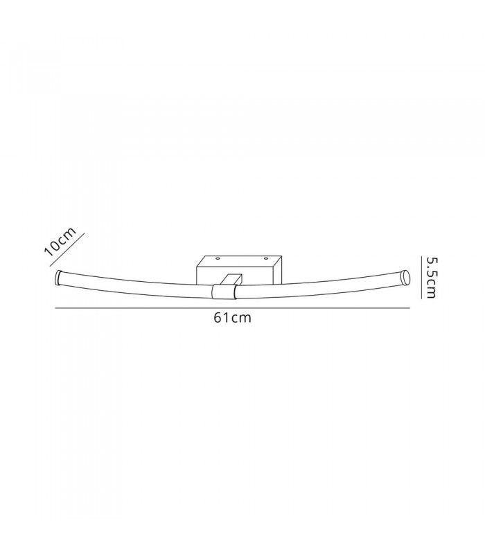 Bathroom Wall Lamp Large, 2 x 6W LED, 3000K, 840lm, IP44, Polished Chrome - 2