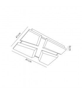 Flush Ceiling, 1 x 50W LED, 3000K, 3500lm, Sand White - 2