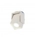 Adjustable Square Spotlight, 1 Light GU10, Sand White, Cut Out: 62mm - 1