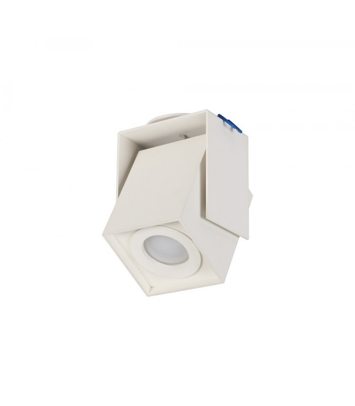 Adjustable Square Spotlight, 1 Light GU10, Sand White, Cut Out: 62mm - 3