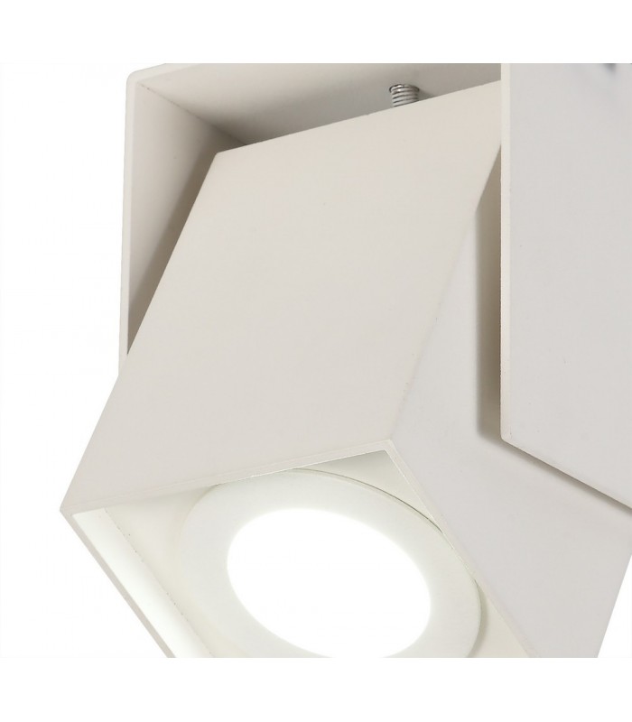 Adjustable Square Spotlight, 1 Light GU10, Sand White, Cut Out: 62mm - 5