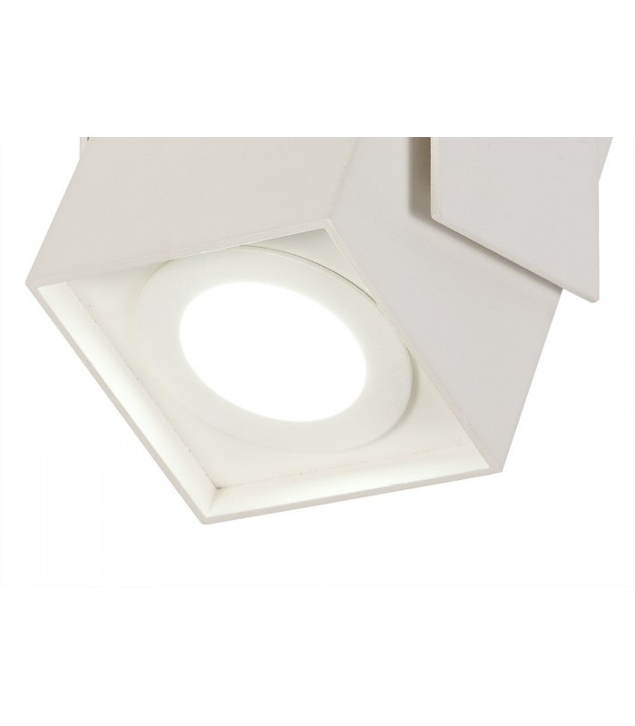 Adjustable Square Spotlight, 1 Light GU10, Sand White, Cut Out: 62mm - 6