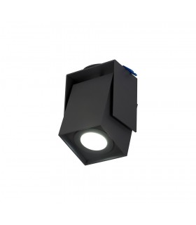 Adjustable Square Spotlight, 1 Light GU10, Sand Anthracite, Cut Out: 62mm - 1