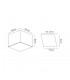 Spotlight 9cm Square 1 x 10W LED, 3000K, 700lm, Sand White - 2