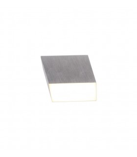 Spotlight 9cm Square 1 x 10W LED, 3000K, 700lm, Satin Aluminium - 1