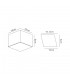 Spotlight 9cm Square 1 x 10W LED, 3000K, 700lm, Satin Aluminium - 2