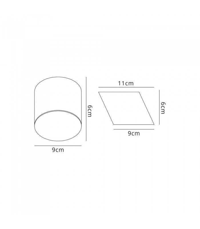 Spotlight 10.5cm Round 1 x 10W LED, 3000K, 700lm, Satin Gold - 2