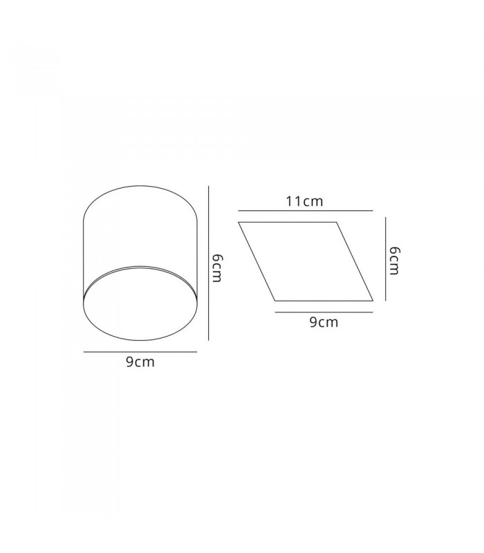 Spotlight 10.5cm Round 1 x 10W LED, 3000K, 700lm, Pine Wood - 2