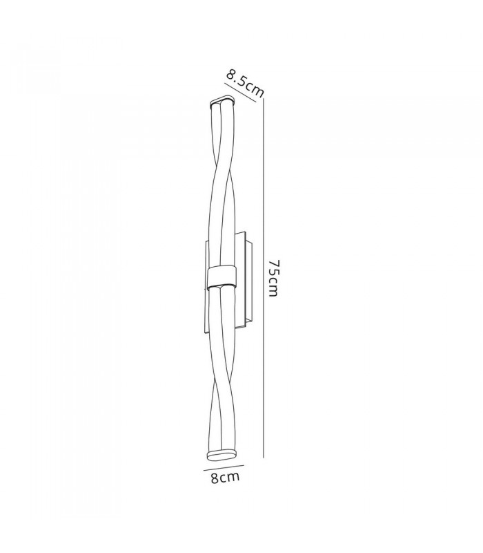Bathroom Wall Lamp Large, 2 x 10W LED, 3000K, 1400lm, IP44, Polished Chrome - 2