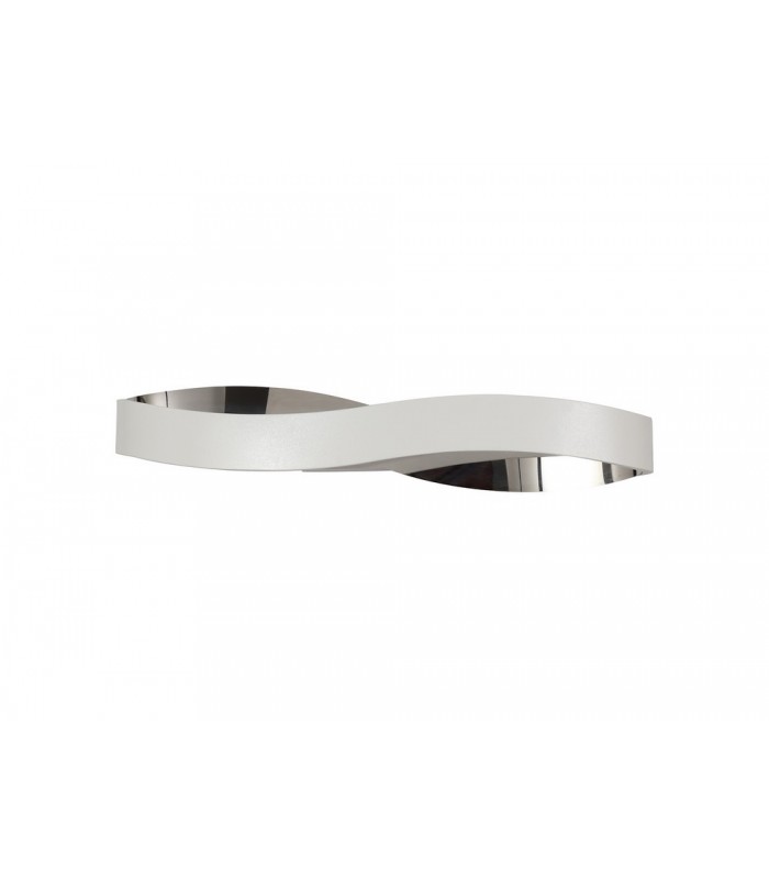 Wall Lamp, 1 x 6W LED, 3000K, 420lm, Sand White, Polished Chrome - 3