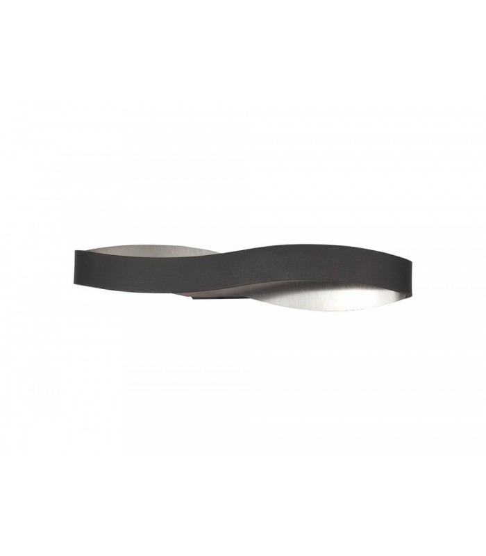 Wall Lamp, 1 x 6W LED, 3000K, 420lm, Sand Anthracite, Satin Nickel - 3