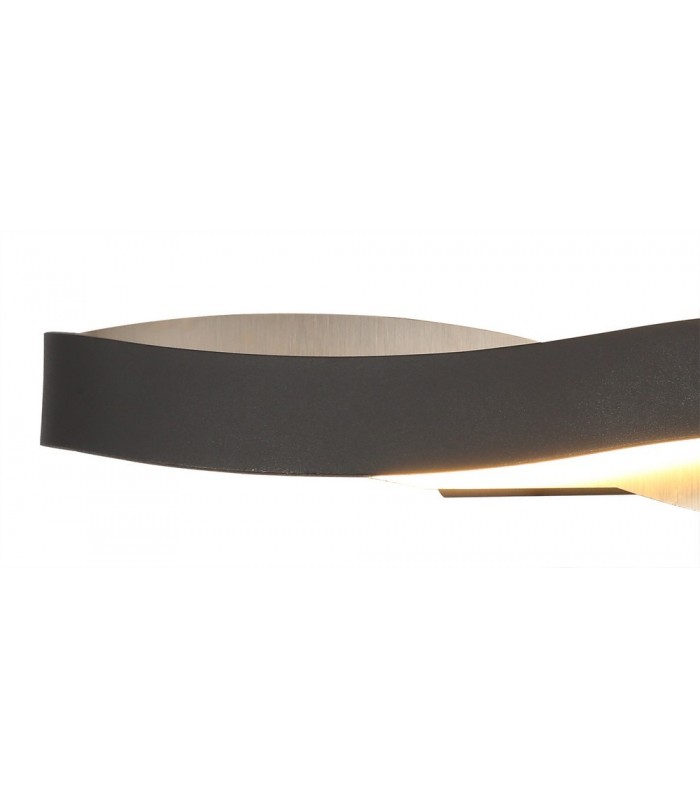 Wall Lamp, 1 x 6W LED, 3000K, 420lm, Sand Anthracite, Satin Nickel - 5
