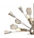 Sputnik Ceiling Pendant, 9 Light E14, Polished Nickel, Crystal - 8