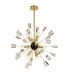 Ceiling Pendant Sputnik, 9 Light E14, Brushed Gold & Gloss Black, Crystal - 1